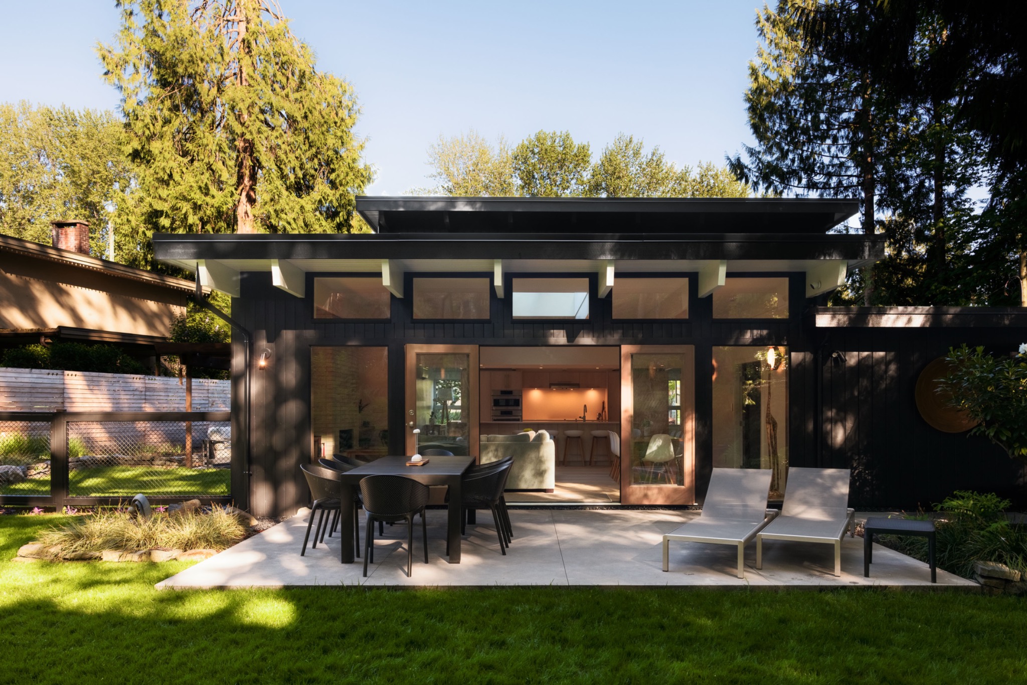 Terrace overlooking the garden